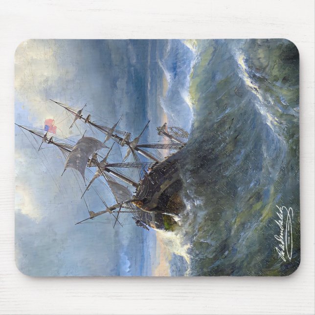 Mousepad Muismat 'Ship in Storm' by Raden Saleh® (Frente)