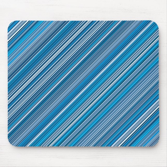 Mousepad Muitas listras multicoloridas no azul… (Frente)