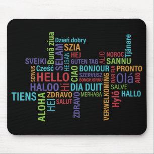 Mousepad Muitas maneiras diferentes de dizer "Olá"