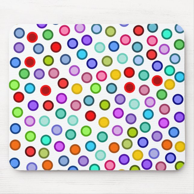 Mousepad Muitos círculos coloridos (Frente)