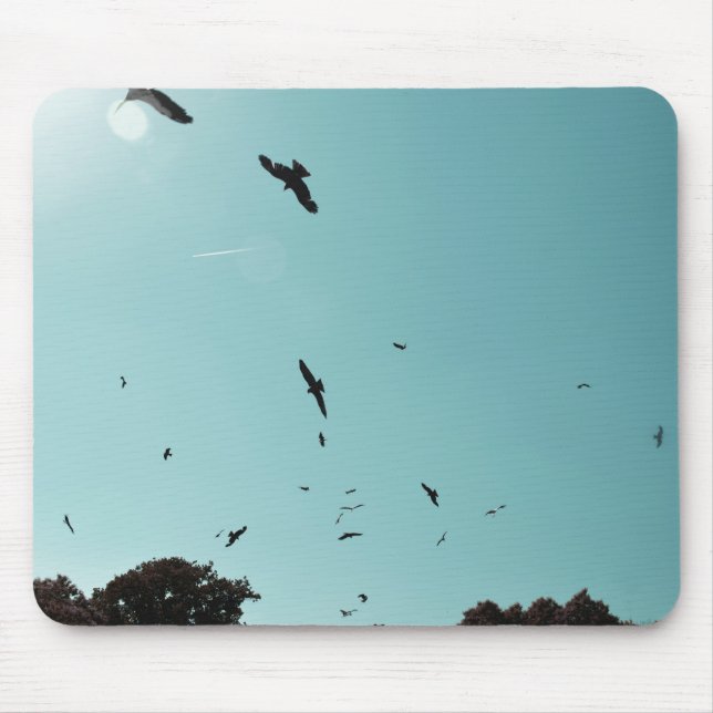 Mousepad Muitos pássaros e um rastro (Frente)