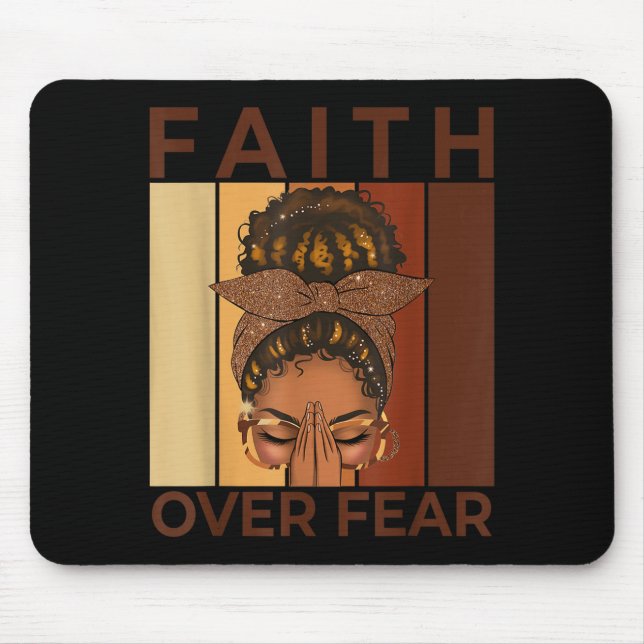 Mousepad Mulher Afro Deus Diz Que Sou Única História Negra  (Frente)