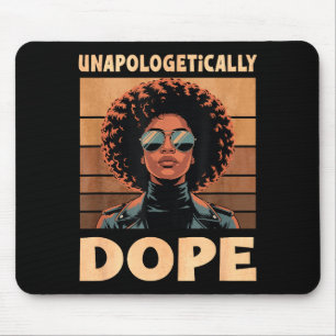 Mousepad Mulher Afro sem Desculpas Vintage 70s