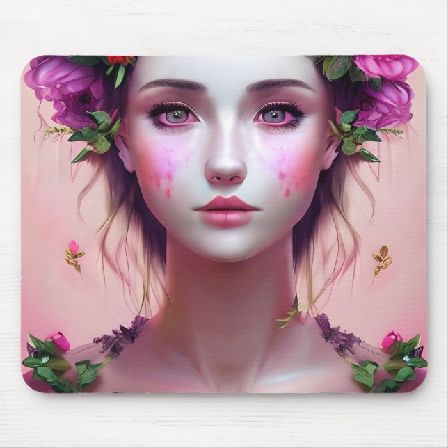 Mousepad Mulher Bonita Conto de Fadas Encantado Etéreo (Frente)