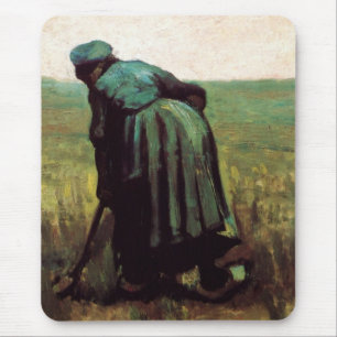 Mousepad Mulher Camponesa Cavando por Vincent van Gogh