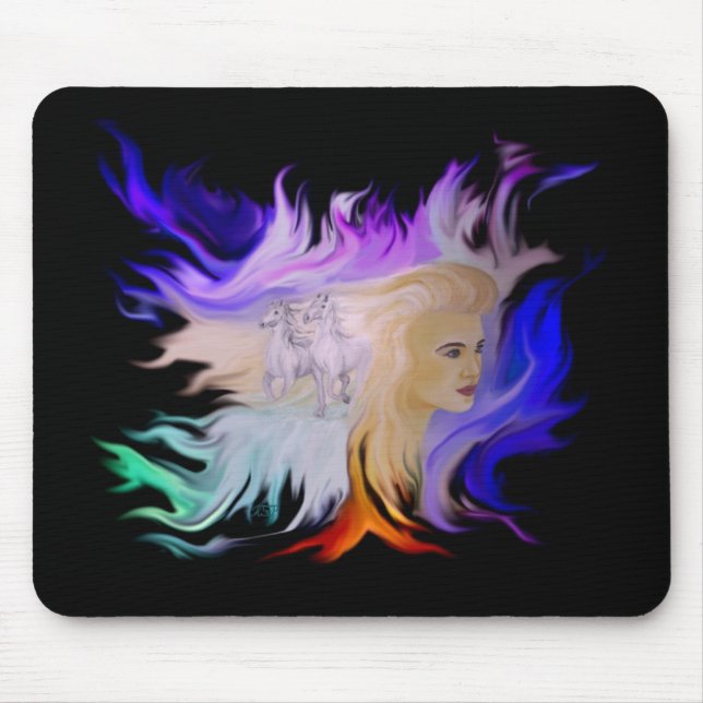 Mousepad Mulher com Cavalo (Frente)