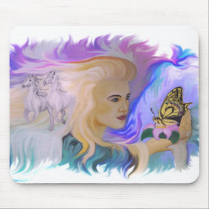 Mousepad Mulher com Cavalo