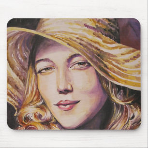 Mousepad Mulher com chapéu