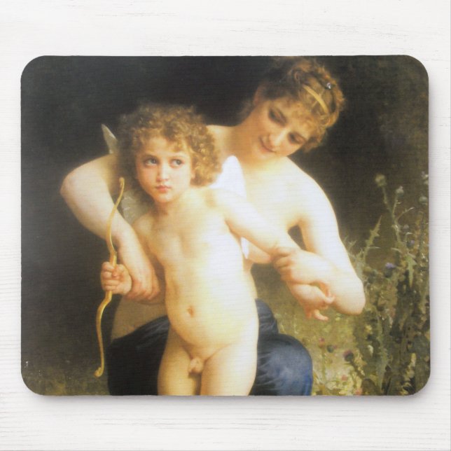 Mousepad Mulher com Cupido, Bouguereau (Frente)