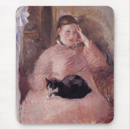 Mousepad Mulher com gato (de Edouard Manet)