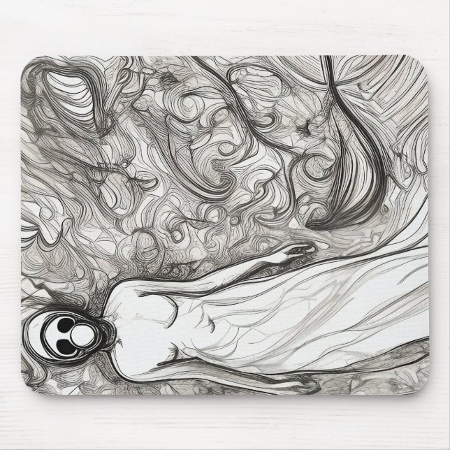 Mousepad Mulher com máscara de gás (Frente)