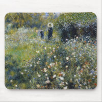 Mulher com Parasol em Jardim por Auguste Renoir