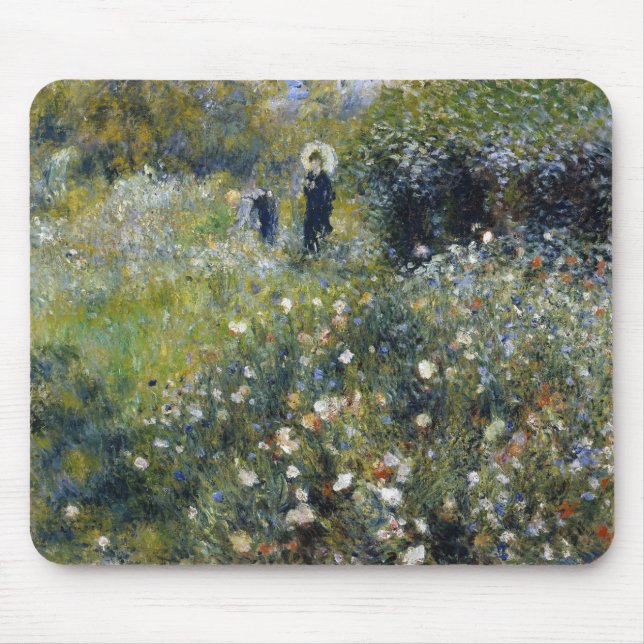 Mousepad Mulher com Parasol em Jardim por Auguste Renoir (Frente)