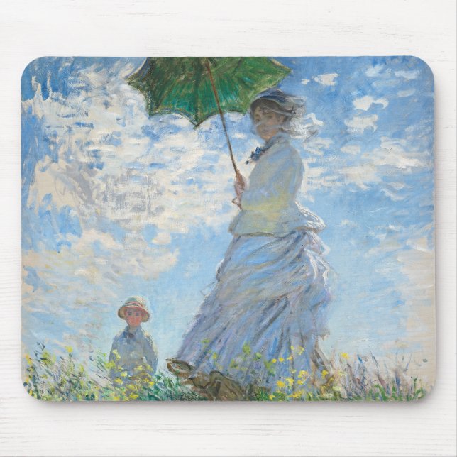 Mousepad Mulher com Parasol, Madame Monet e seu filho (Frente)