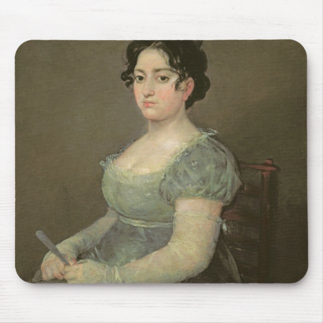 Mousepad Mulher com um fã, c.1805-06 (óleo em canvas) (Frente)