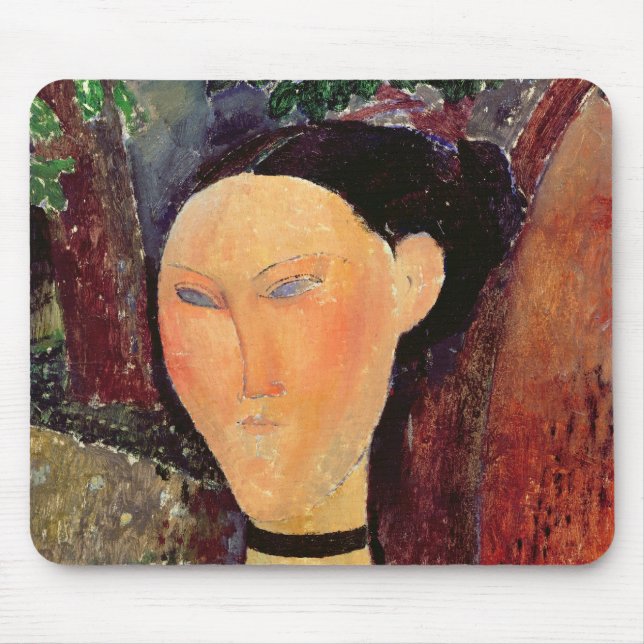 Mousepad Mulher com um Neckband de veludo, c.1915 (Frente)