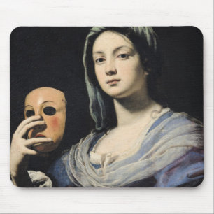 Mousepad Mulher com uma máscara 2