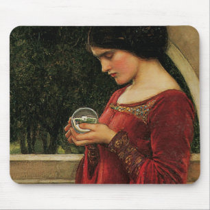 Mousepad Mulher da Bola de Cristal Pintura de Waterhouse