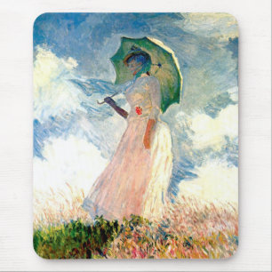 Mousepad Mulher de Claude Monet com parasol