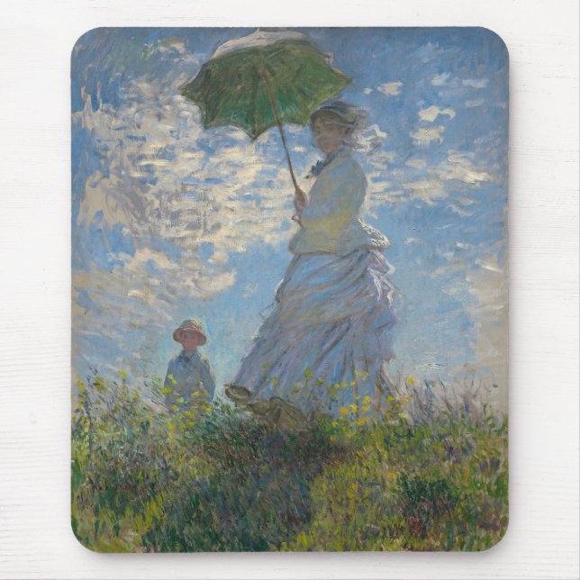 Mousepad Mulher de Claude Monet com Parasol (The Stroll) (Frente)