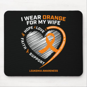 Mousepad Mulher de consciência da leucemia masculina Leucem
