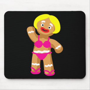 Mousepad Mulher de Pão de Mel de Biquíni Natal em Julho Par