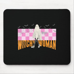 Mousepad Mulher Dia de as Bruxas engraçado Figurino Louco F