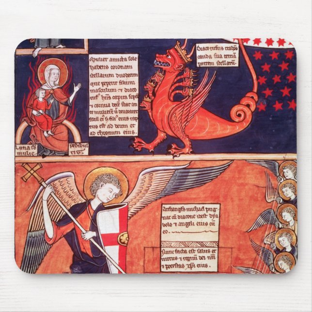 Mousepad Mulher do apocalipse que está sendo atacado pelo (Frente)