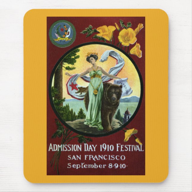 Mousepad Mulher do festival do dia de admissão de (Frente)