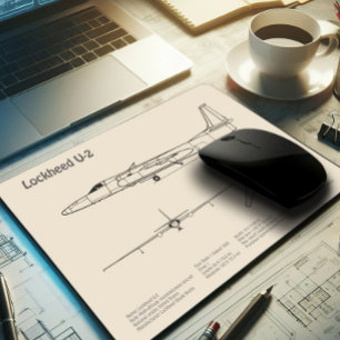 Mousepad Mulher Dragão U-2 - Planos de Bluetooth de Avião S