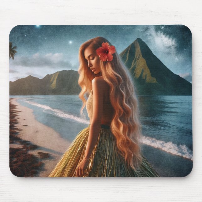 Mousepad Mulher em saia de grama (Frente)