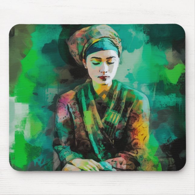 Mousepad Mulher em Verde (Frente)