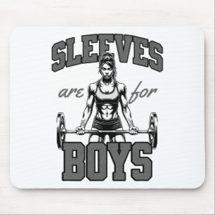 Mousepad Mulher engraçada de musculação halterofilismo Mang