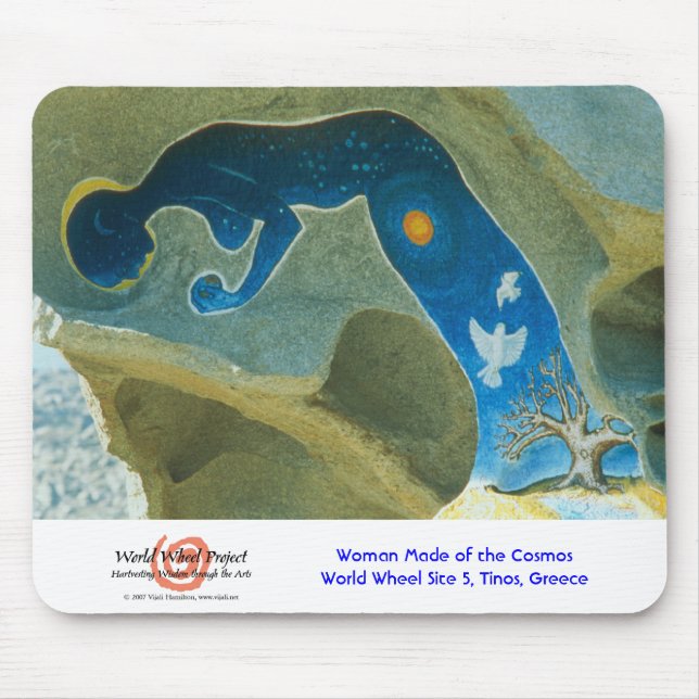 Mousepad Mulher feita do cosmos/tapete do rato (Frente)