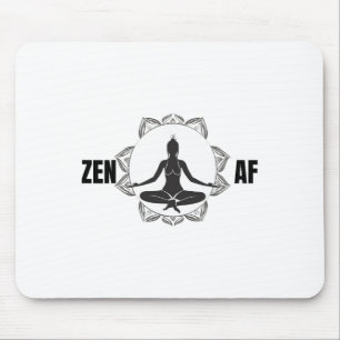 Mousepad Mulher Flor de Lótus Ioga Meditação Zen AF Feminin