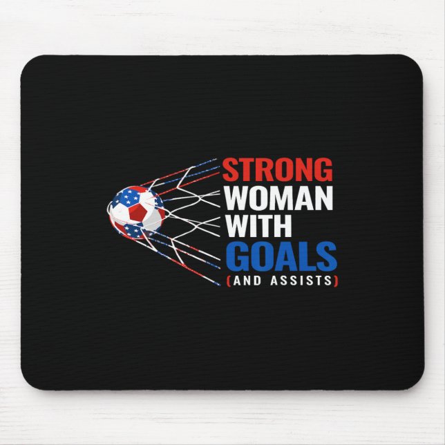 Mousepad Mulher Forte Com Metas (e Ists) Garotas Mulheres T (Frente)