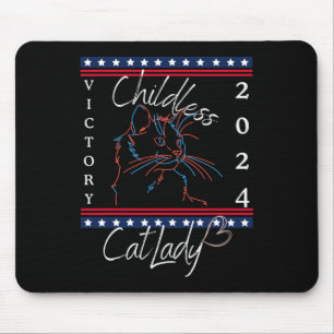 Mousepad Mulher Gato Infantil 2024 Feminista Patriótica Vot