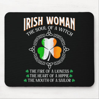 Mousepad Mulher Irlandesa A Alma De Uma Bruxa Trevos _1