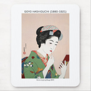 Mousepad Mulher japonesa aplicando rouge - Goyō Hashiguchi