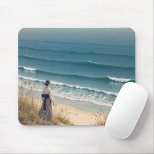 Mousepad Mulher japonesa em uma praia