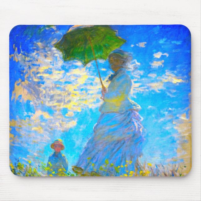 Mousepad Mulher Monet com Parasol (Frente)