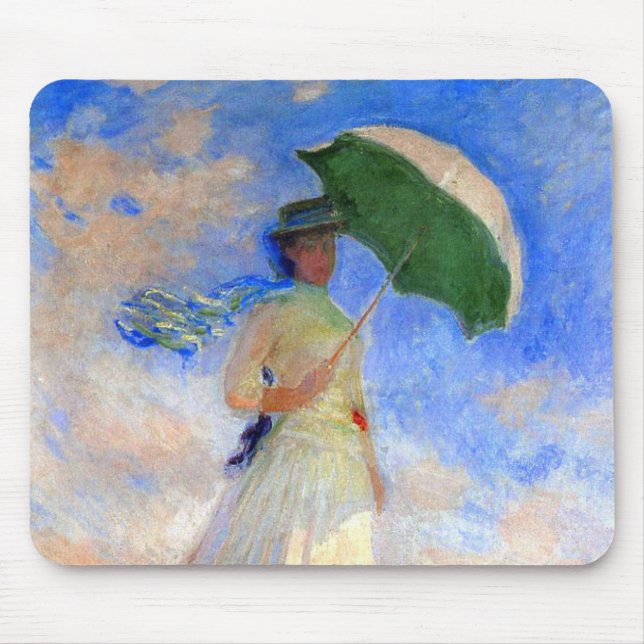 Mousepad Mulher Monet com Parasol à Direita (Frente)