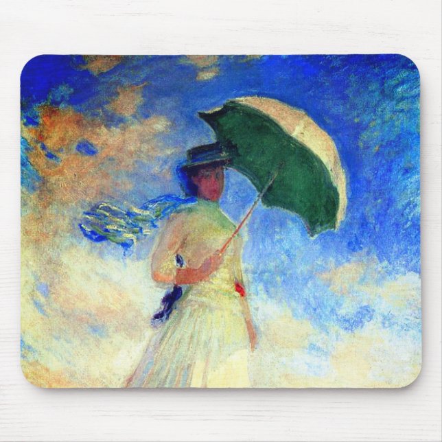 Mousepad Mulher Monet com Parasol à Direita (Frente)