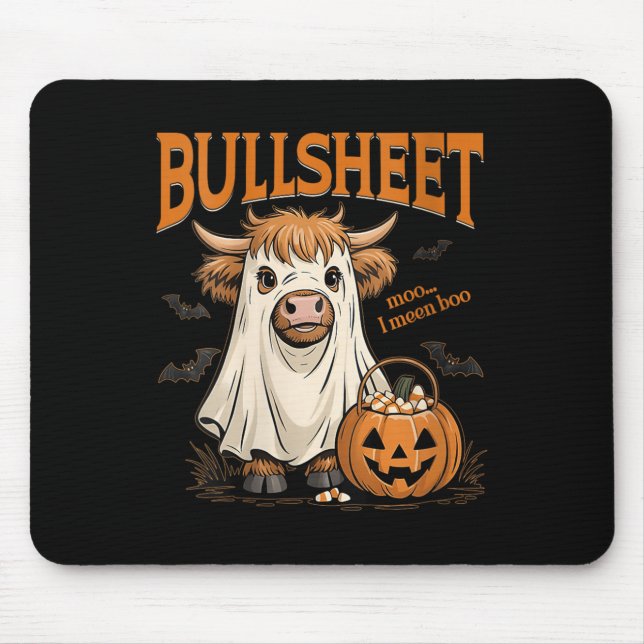 Mousepad Mulher Moo... Quero Dizer Boo Bullsheet Highland C (Frente)