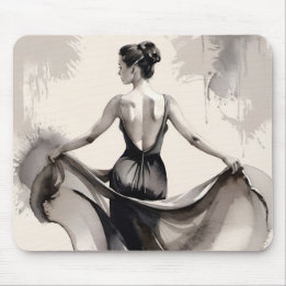 Mousepad Mulher na arte dos vestidos
