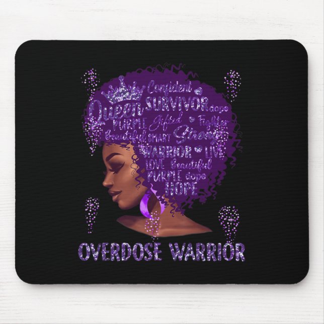 Mousepad Mulher Negra Afro-Africana Guerreira de Sobredosag (Frente)