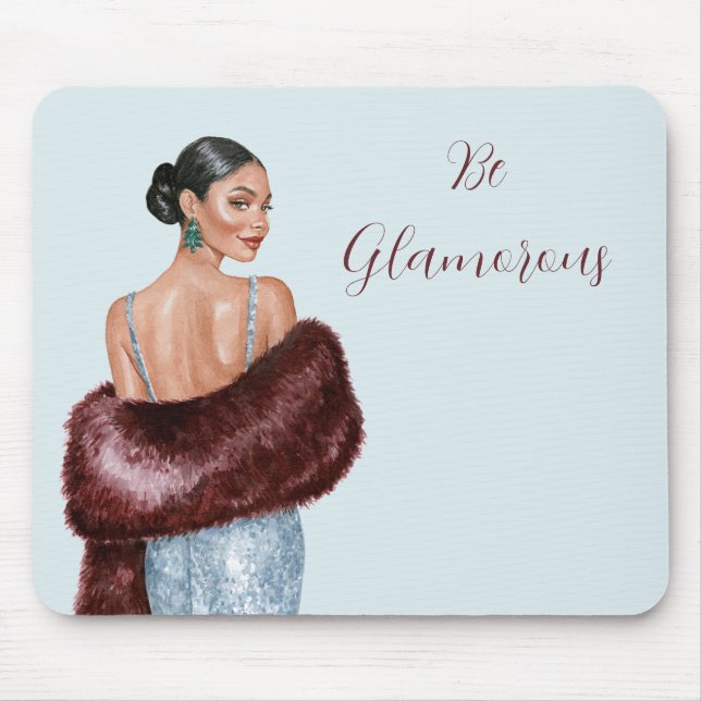 Mousepad Mulher Negra Ser Glamourosa (Frente)