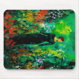Mousepad Mulher no Belo Prado Verde