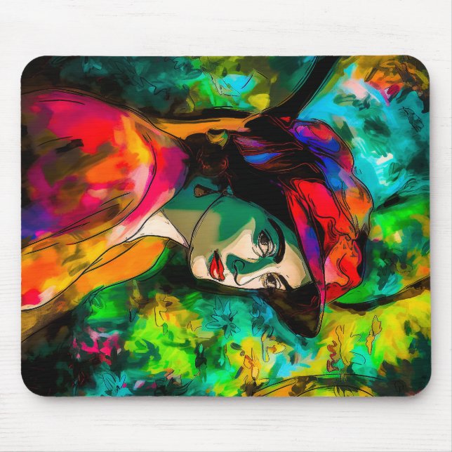 Mousepad Mulher no Chapéu Vermelho (Frente)