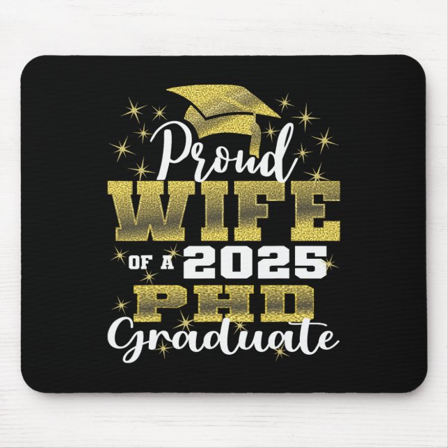 Mousepad Mulher Orgulhosa Cl De Doutorado De Formando De Ph (Frente)
